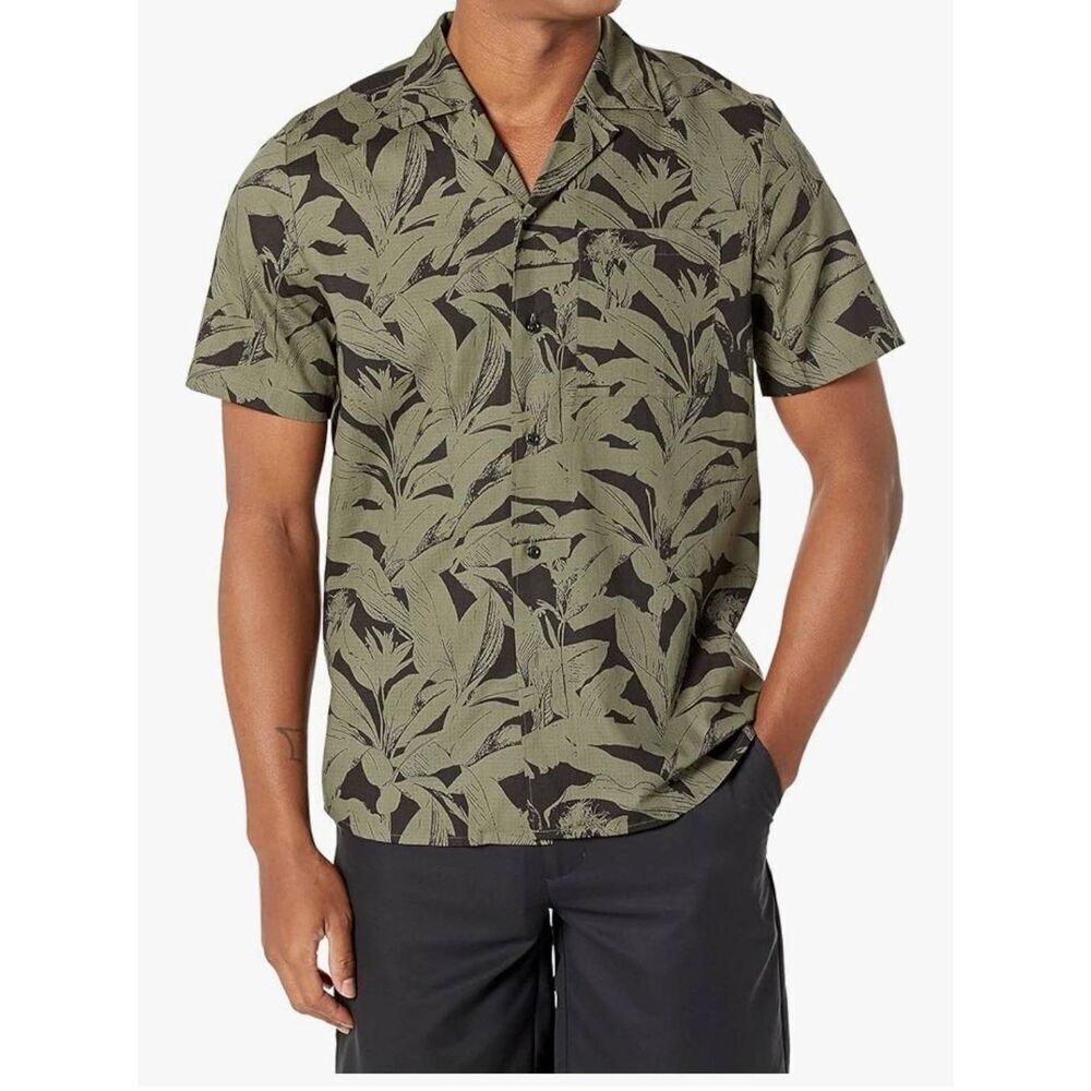 Hugo by Hugo Boss Short Sleeve Tropics Print‎ Button Down Shirt Size Medium